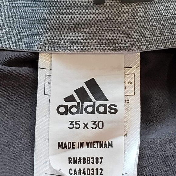 Adidas Golf Pants Chino Straight Flat Front Men’s Size 35x30 Gray Performance - Picture 8 of 10